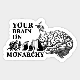 YOUR BRAIN ON MONARCHY #3 Sticker